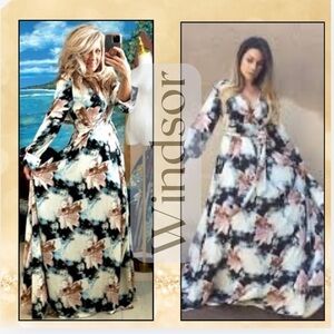 Windsor,Irina Floral,Chiffon,A-Line Dress in Cream, Excellent Condition, Size S